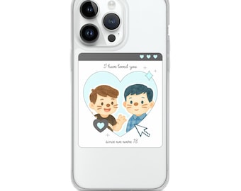 Funda transparente de Phan Dan y Phil para iPhone® / Regalo de San Valentín