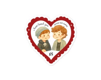 Pegatina sin burbujas de Larry Stylinson, Harry Styles, Louis Tomlinson y One Direction / Regalo de San Valentín