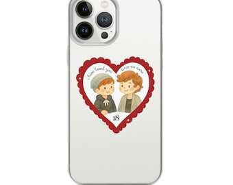 Estuche transparente para iPhone® de Larry Stylinson, One Direction, Harry Styles y Louis Tomlinson / Regalo de San Valentín