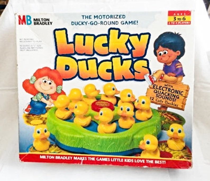 Lucky Ducks 1994 Motorised Game Toddler Games Learning Etsy