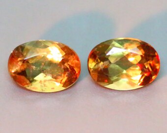 1.69 Ct Unique ~ Hi-End Color ~ 100% NR !! Rare Unseen Top ANDALUSITE ~ Unheated Pair 7x5 mm