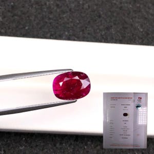 3.36 Ct GFCO Certified 100% Natural Unheated Mozambique Ruby