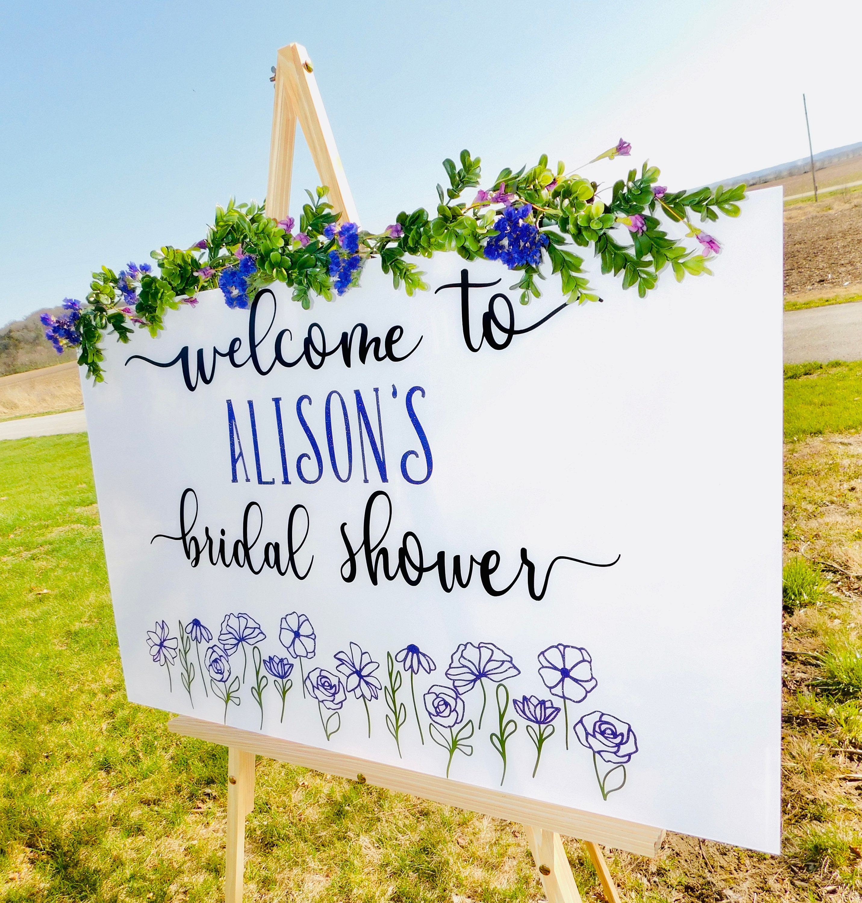 Acrylic Bridal Shower Welcome Sign Large Bridal Shower Sign - Etsy UK