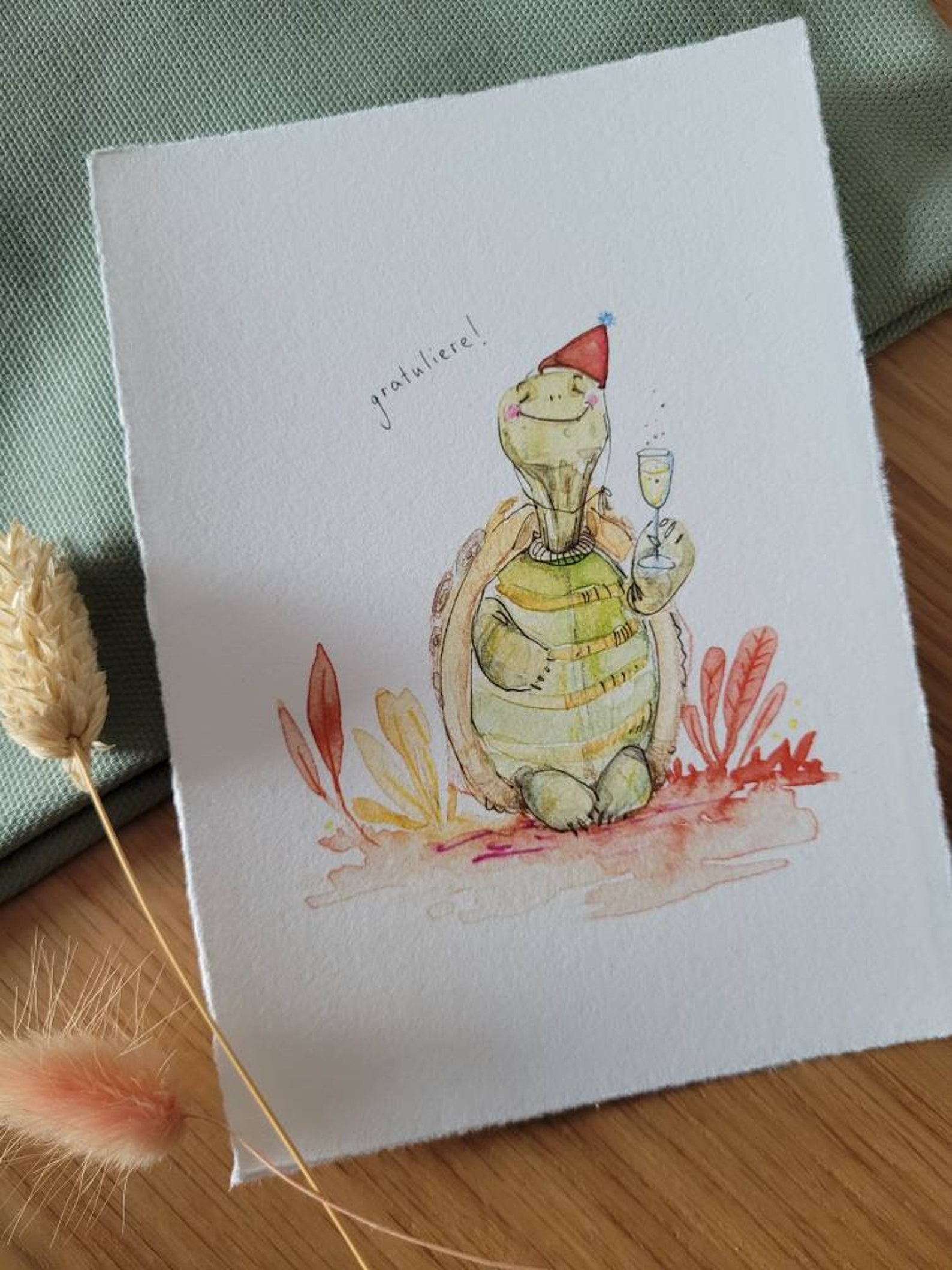 Gratuliere Glückwunschkarte Schildkröte Geburtstagskarte turtle Etsy.de