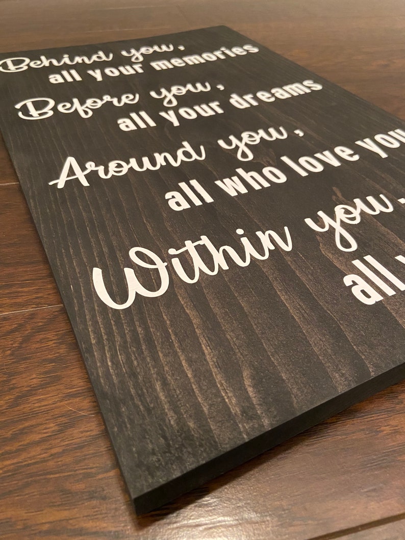 Behind You All Your Memories Quote Behind you all your memories wood sign custom decor | Etsy