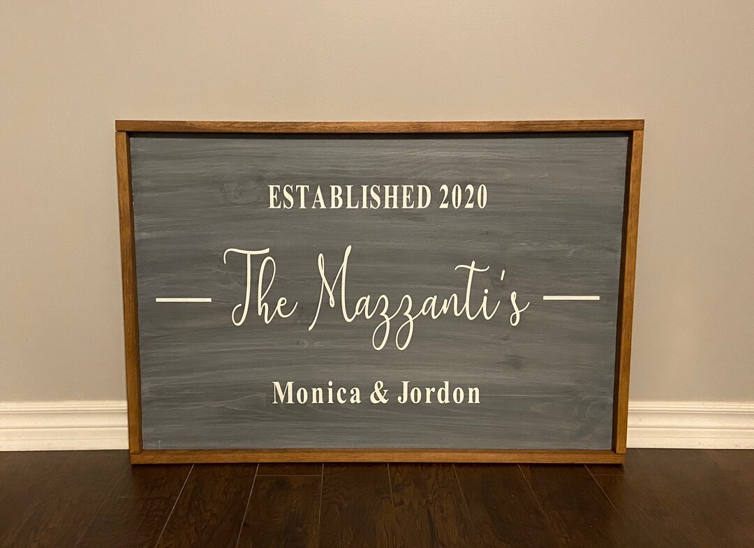 Custom Wood Sign, Personalized Family Name Wood Sign, Rustic Wall Sign ...