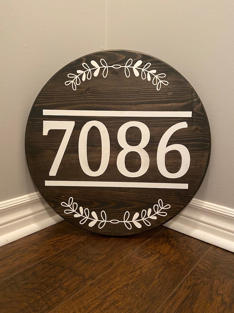 Hanging Garage Decor Porch Decor Curb Appeal Personalized Address Welcome Sign 18in Address Sign