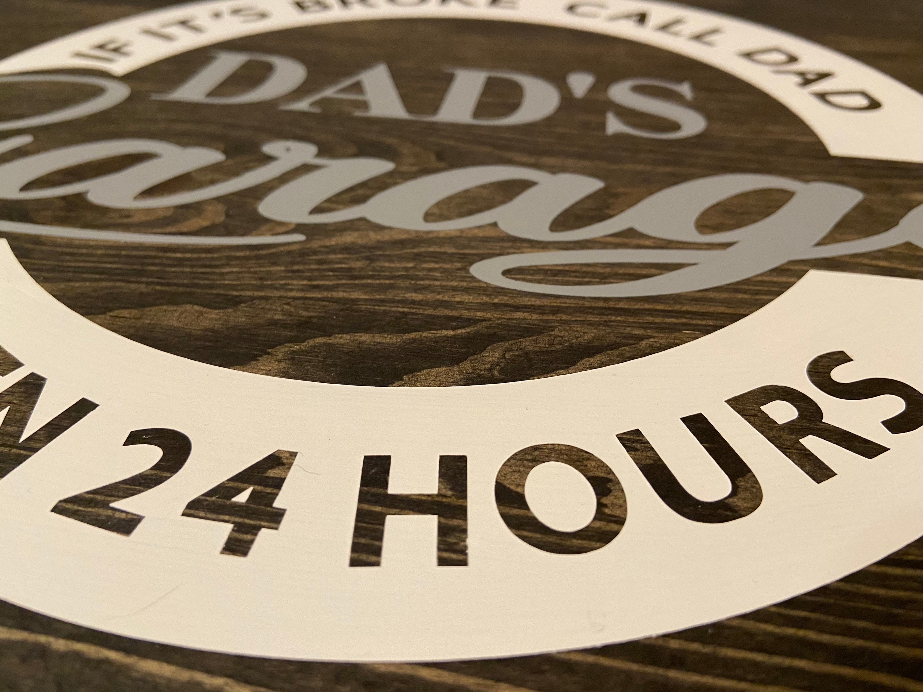 Dads Garage Sign, Fathers Day Gift, Garage Decor, Garage Wall Art, Man ...