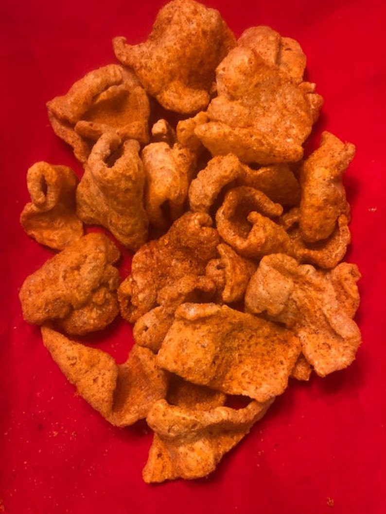 2 Bags of Barbeque Pork Skins Etsy