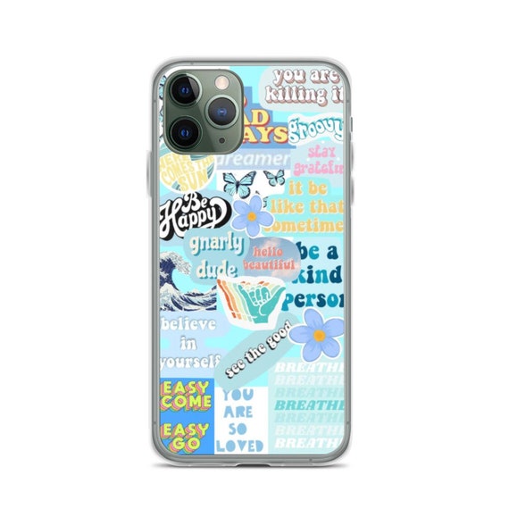 Blue Aesthetic Collage Iphone Case For Iphone 12 12 Mini 12 Etsy