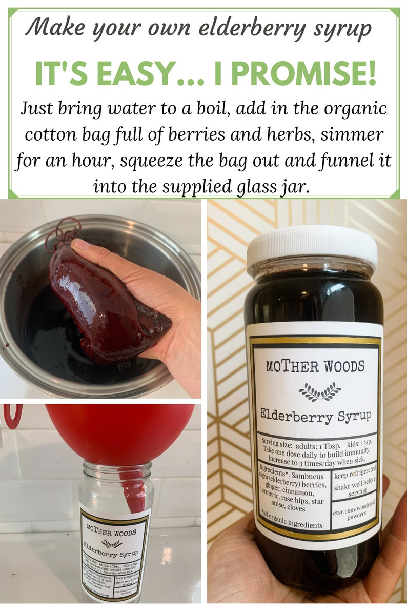 Elderberry Syrup Kit DIY Elderberry Syrup Organic Etsy