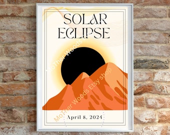 Solar Eclipse April 8 2024 Print: Total Eclipse Souvenir (Digital Download)