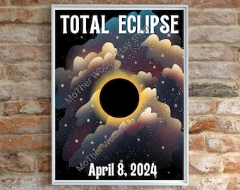 Solar Eclipse 2024 Print: Total Eclipse Souvenir (Digital Download)