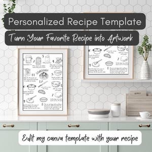 Personalized Recipe Poster, Custom Recipe, Sourdough Recipe, Recipe Template