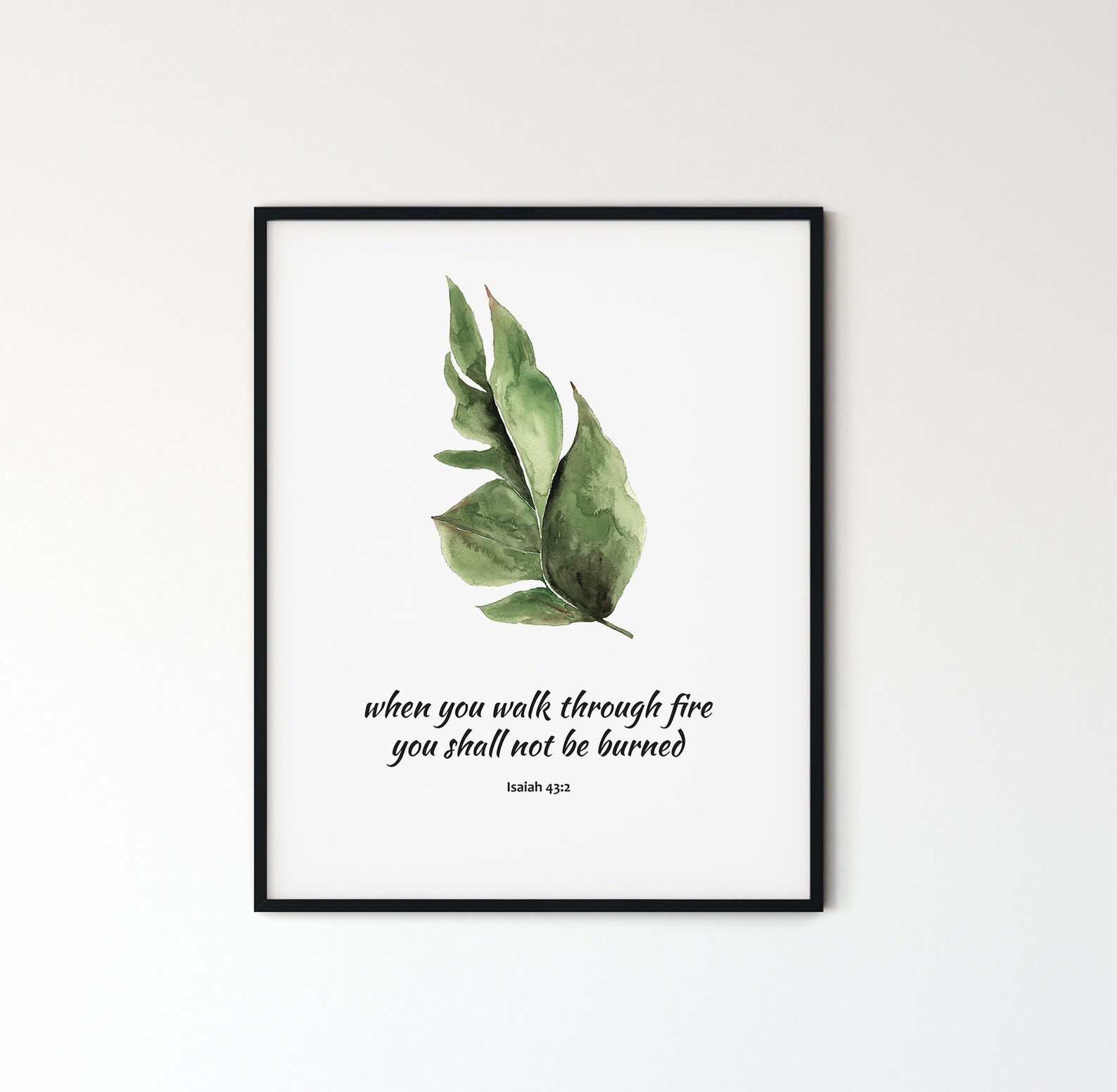 Isaiah 43:2 Bible Verse Wall Art Printable Set of 3 Christian - Etsy
