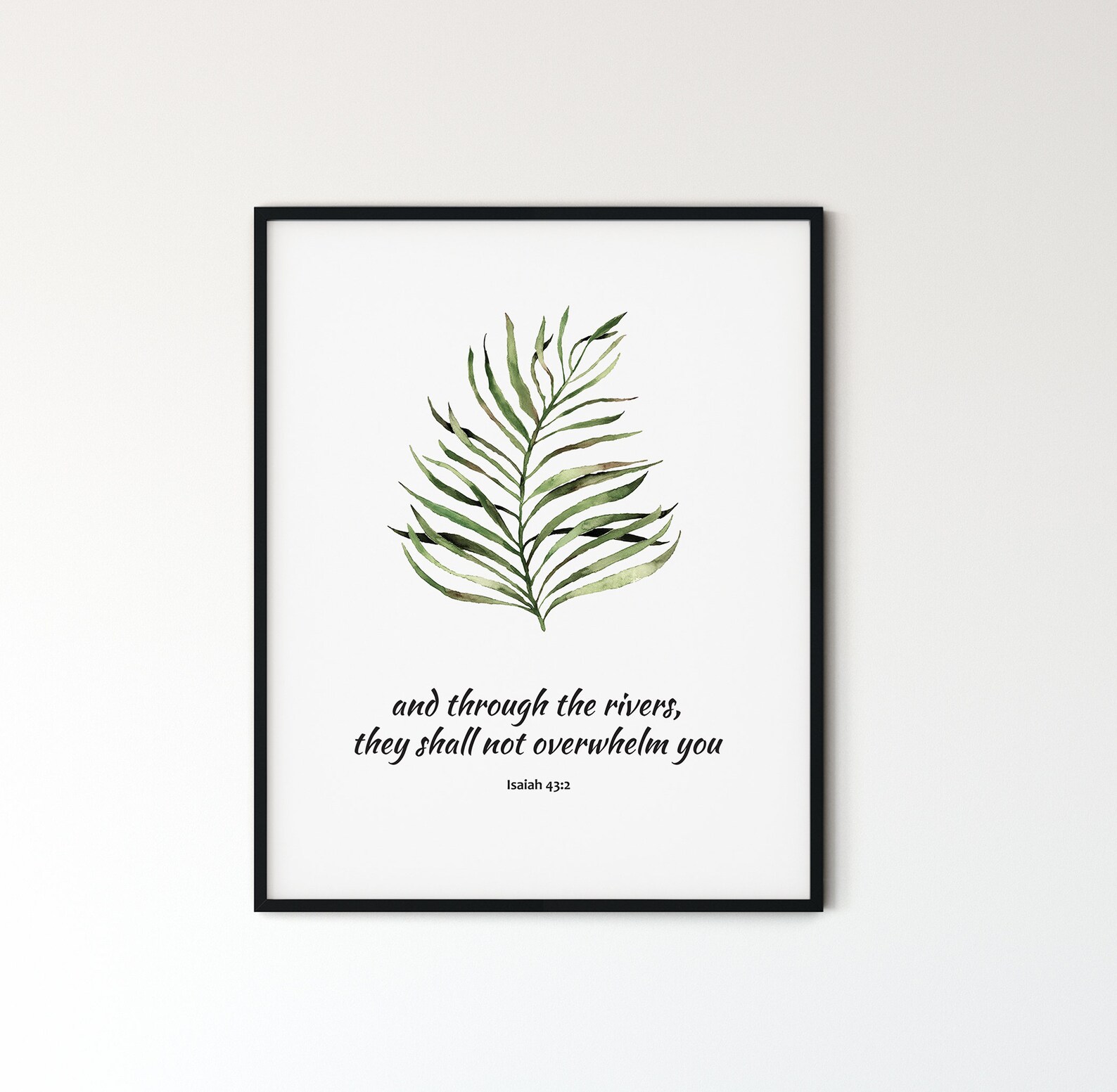Isaiah 43:2 Bible Verse Wall Art Printable Set of 3 Christian - Etsy
