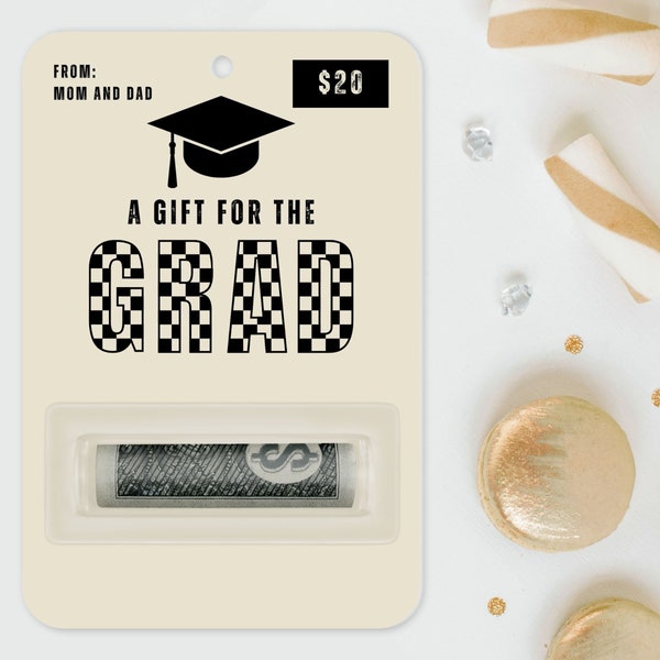 Graduation Gift Card Money Holder | Personalized Boy Gift Idea for Class of 2024 Graduate | Congrats Grad Easy Present