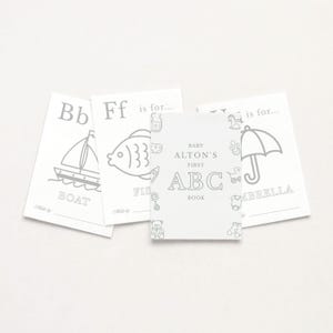 Personalized ABC Alphabet Coloring Guest Book Baby Shower Activity