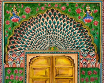 Canvas Print | Fine Art Print | Indian Art | Doors | Indian Patterns | Art by Shreya Bhattacharya |