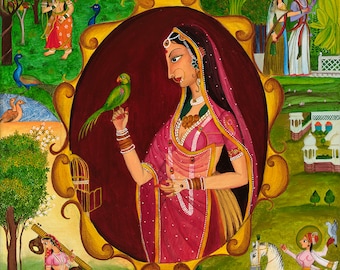 Canvas Print | Fine Art Print |Indian artwork for Sale | Indian Art and culture | 16 x 20 Inches Canvas | Art by Shreya Bhattacharya