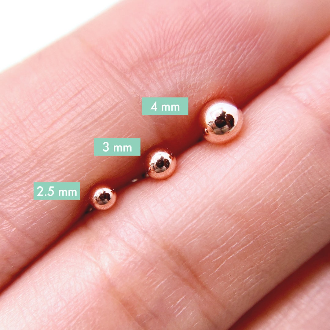 Basic Simple Rose Gold Barbell Piercing 1.2mm 16g Piercing