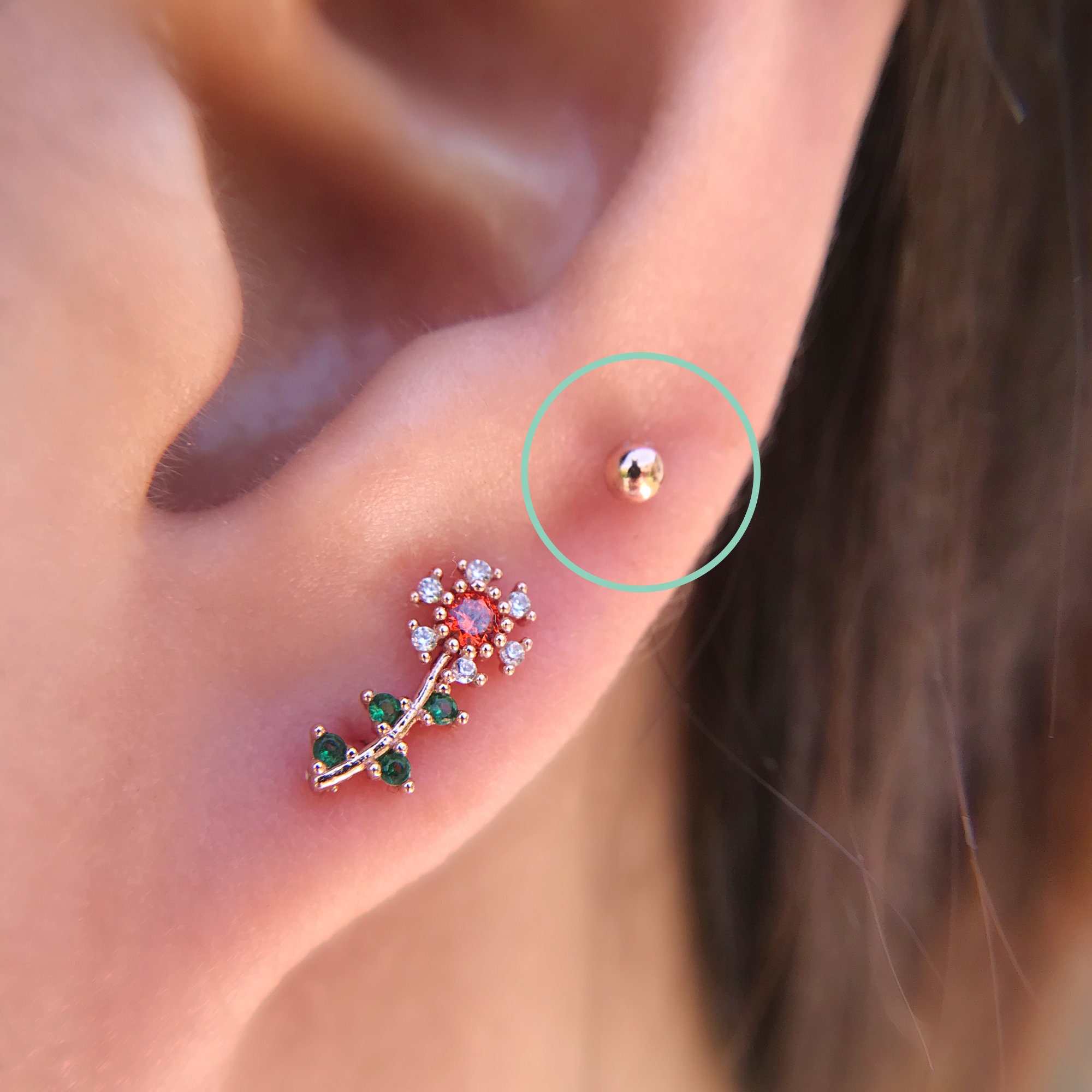Basic & Simple Rose Gold Barbell Piercing 1.2mm/16g Piercing Etsy