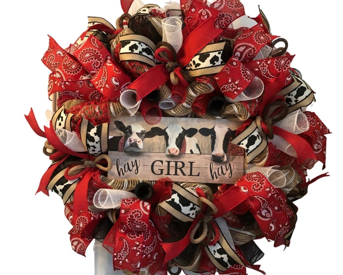 Hay Girl Hay Farmhouse Wreath,