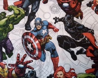 Iron Man Marvel Kawaii Captain America Camelot Fabrics Captain Marvel Marvel Super Heroes Panel 36 Hulk Cotton Fabric 13020712P-1