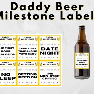 2024 & 2025 Daddy Milestone Beer Labels | Beer Labels | Daddy Milestones Present | New Dad Gift | New Parent | Custom Dad Present