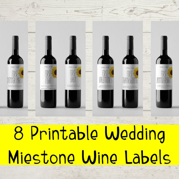Milestone Wine Label - Etsy