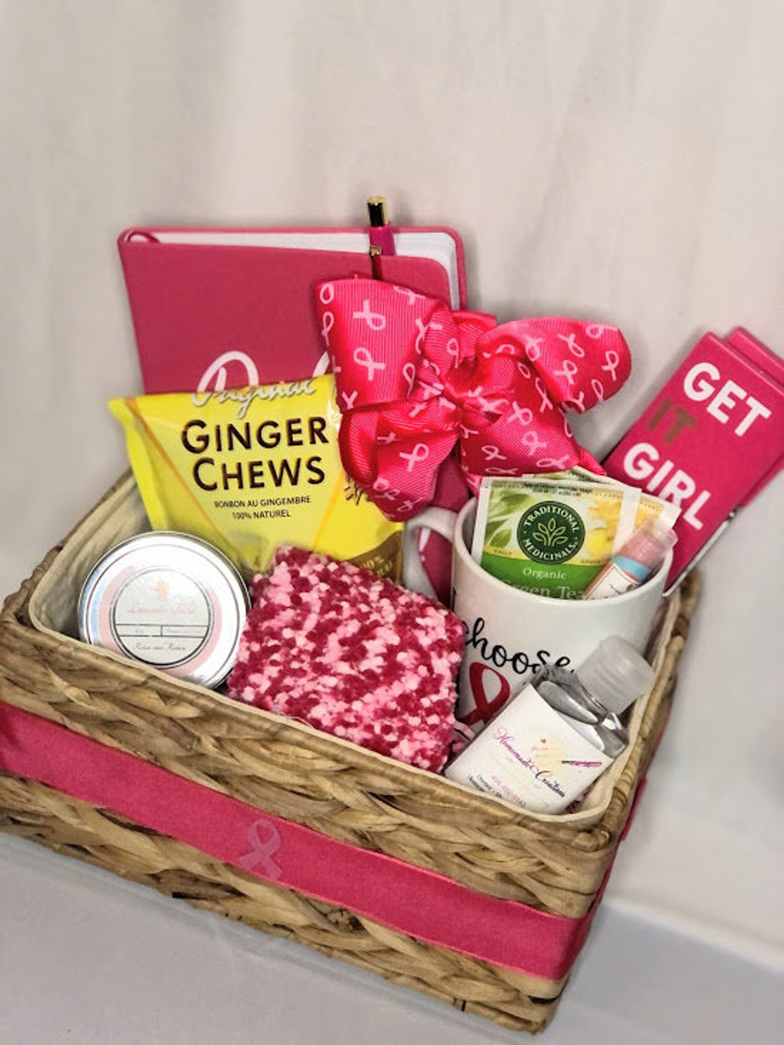 Breast Cancer Gift Basket Hope Gift Basket Breast Cancer Etsy