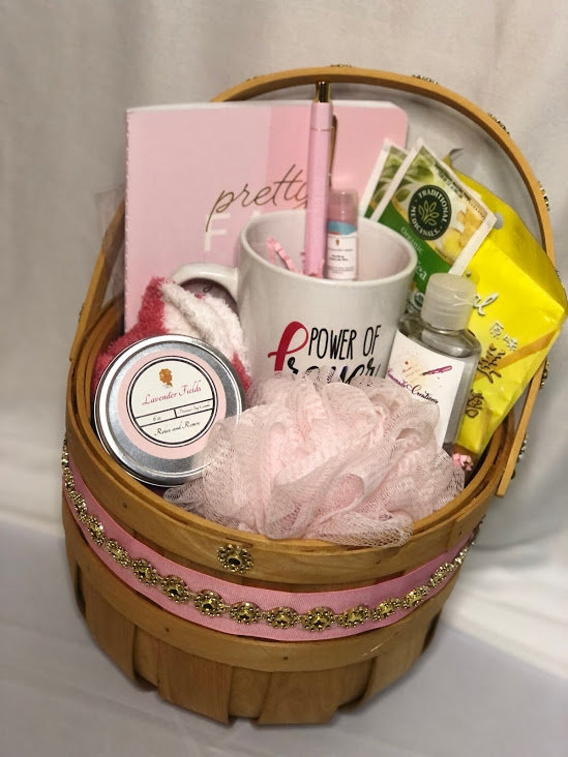 Breast Cancer Survivor Gift Basket Thinking of You Gift Etsy