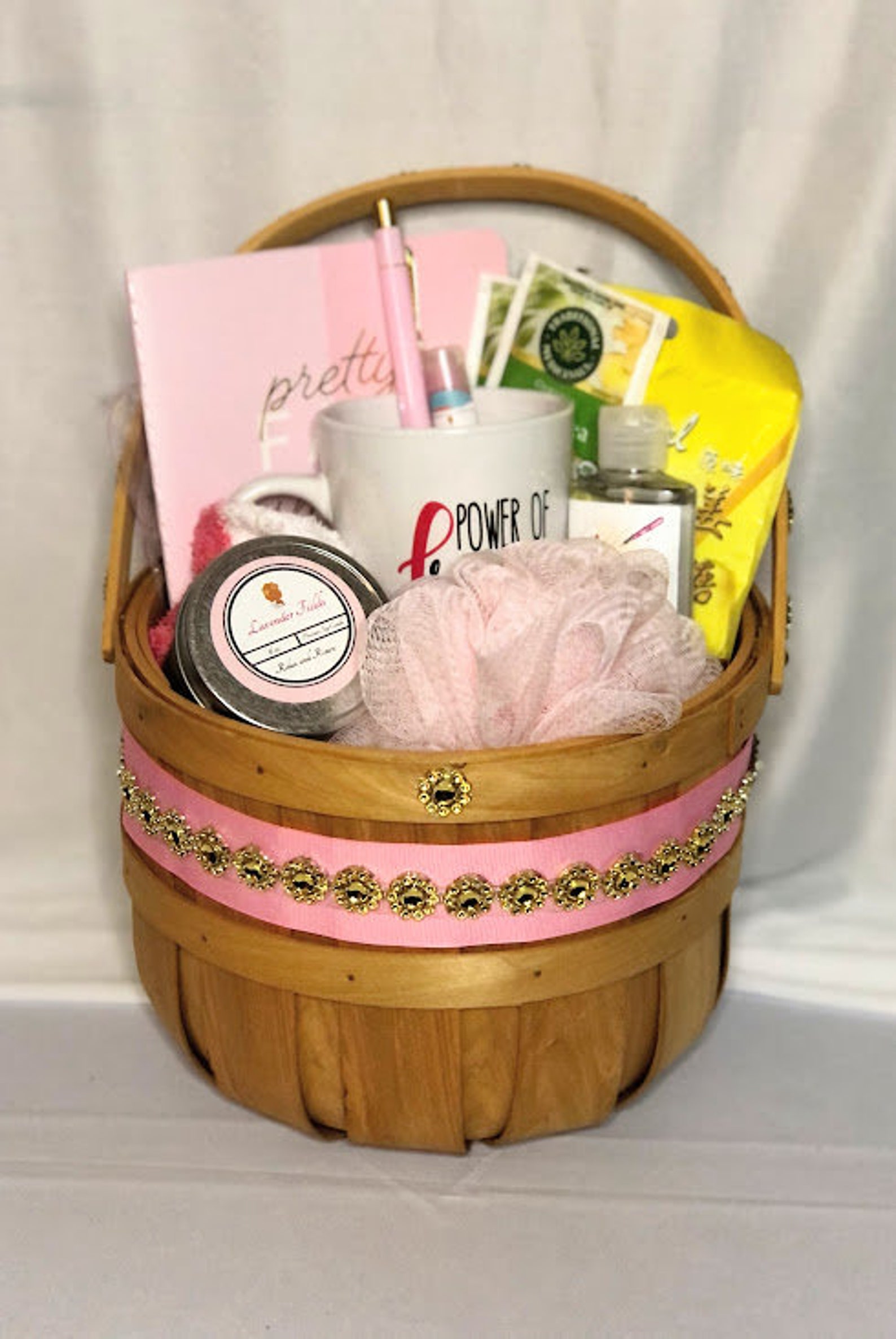 Breast Cancer Survivor Gift Basket Thinking of You Gift Etsy