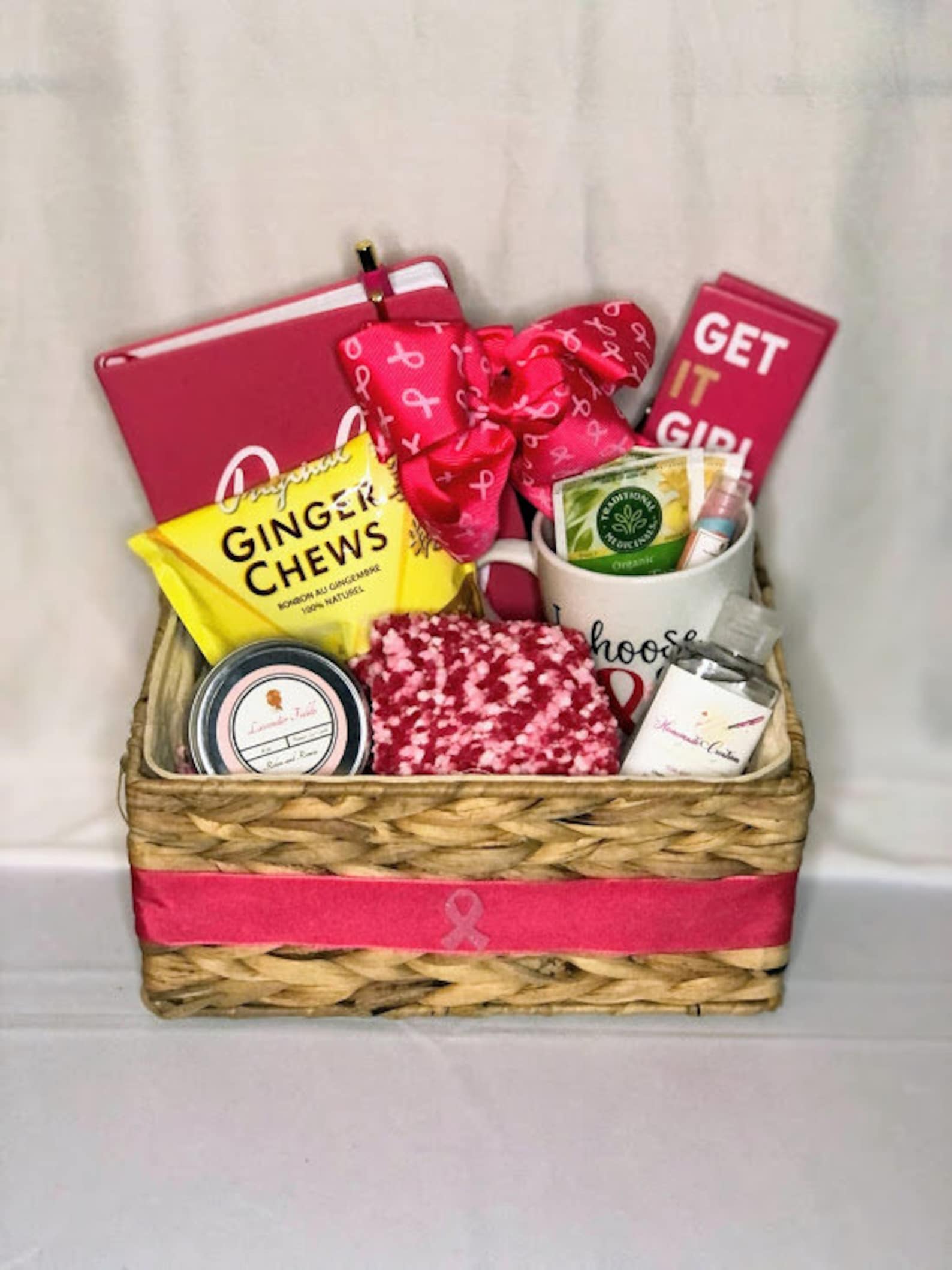 Breast Cancer Gift Basket Hope Gift Basket Breast Cancer Etsy