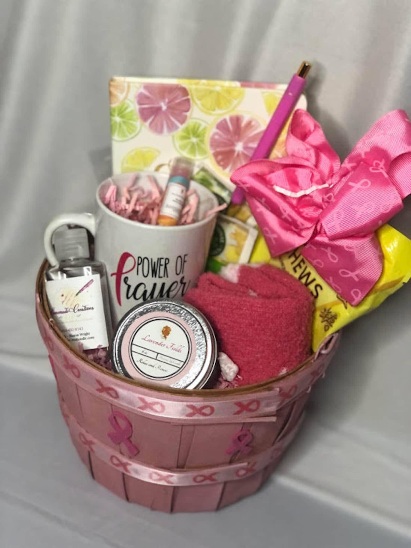 Breast Cancer Survivor Gift Basket Thinking of You Gift Etsy