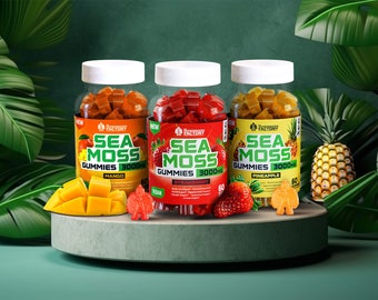 Delight Bundle - Mango, Pineapple & Strawberry Sea Moss Gummies - 3000Mg Per serving