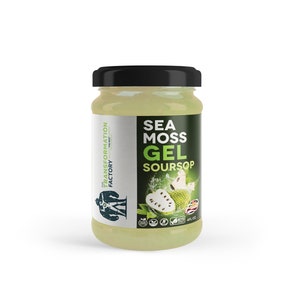 Soursop Sea Moss Gel Flavored Sea Moss Gel, Strawberry. Ocean Harvested Sea Moss Gel image 2
