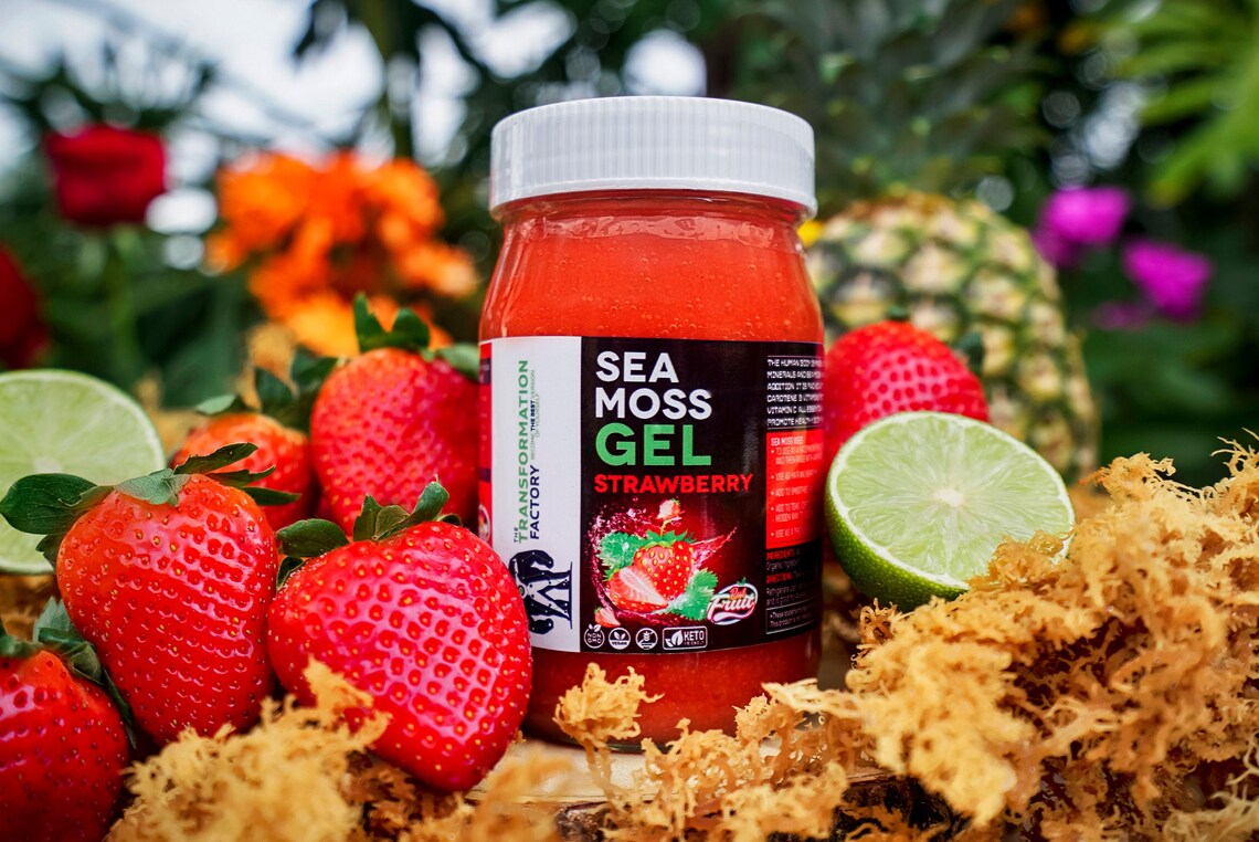 Strawberry Sea Moss Gel Flavored Sea Moss Gel Strawberry. Etsy