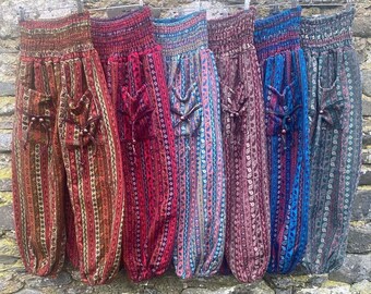 Harem style trousers warm fleece blanket - alibaba baggy yoga boho nomads wales