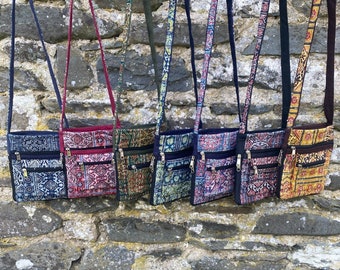 Indian block printed shoulder bag – ethnic boho hippy festival nomads wales