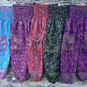 Harem style trousers warm fleece blanket - alibaba baggy yoga boho nomads wales