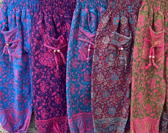 Harem style trousers warm fleece blanket - alibaba baggy yoga boho nomads wales