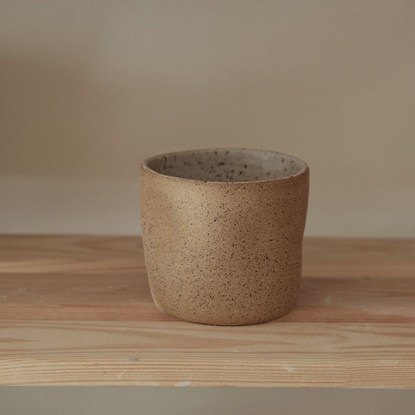Handmade ceramic mug / Thumb mug / Pottery mug / Unique ceramic mug / Imperfect mug / Minimalist cup