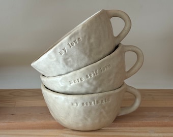 imperfect custom mug / custom mug / personalized mug / handmade mug / ceramic mug / pottery cups / pottery mug
