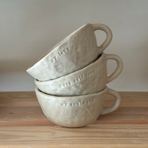 imperfect custom mug / custom mug / personalized mug / handmade mug / ceramic mug / pottery cups / pottery mug image 1