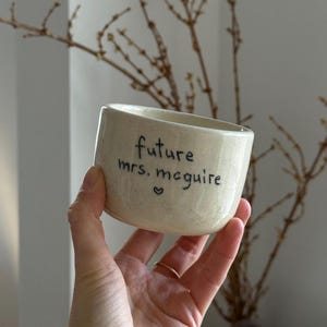 Custom Ceramic Quote Mug, Personalized Pottery Cup, Handmade