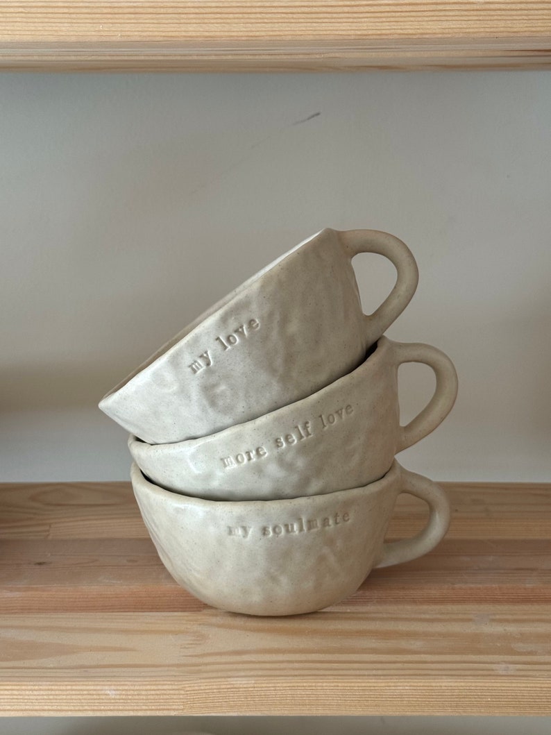 imperfect custom mug / custom mug / personalized mug / handmade mug / ceramic mug / pottery cups / pottery mug image 1