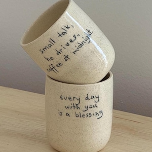 Custom Ceramic Coffee Mug: Personalized Pottery, Handmade to Order