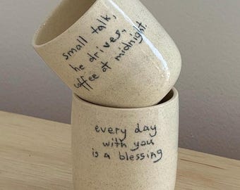 Custom Ceramic Coffee Mug: Personalized Pottery, Handmade to Order