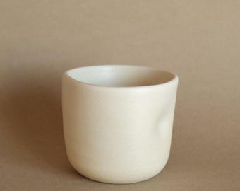 Handmade Thumb Mug, Minimalist Pottery Cup